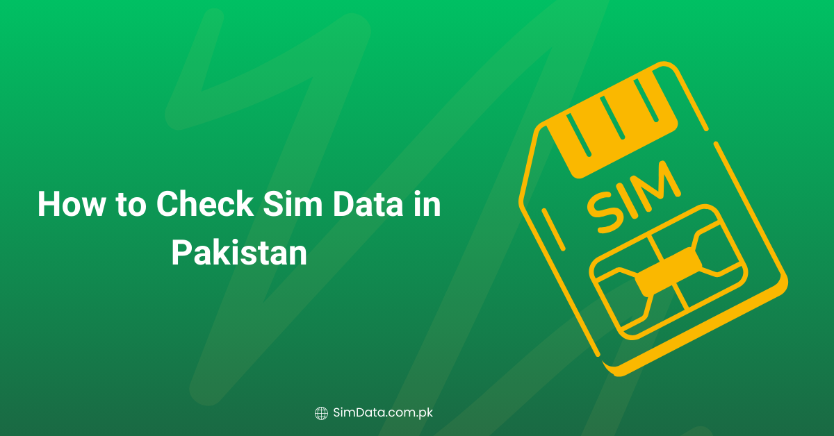 How to Check Sim Data in pakistan