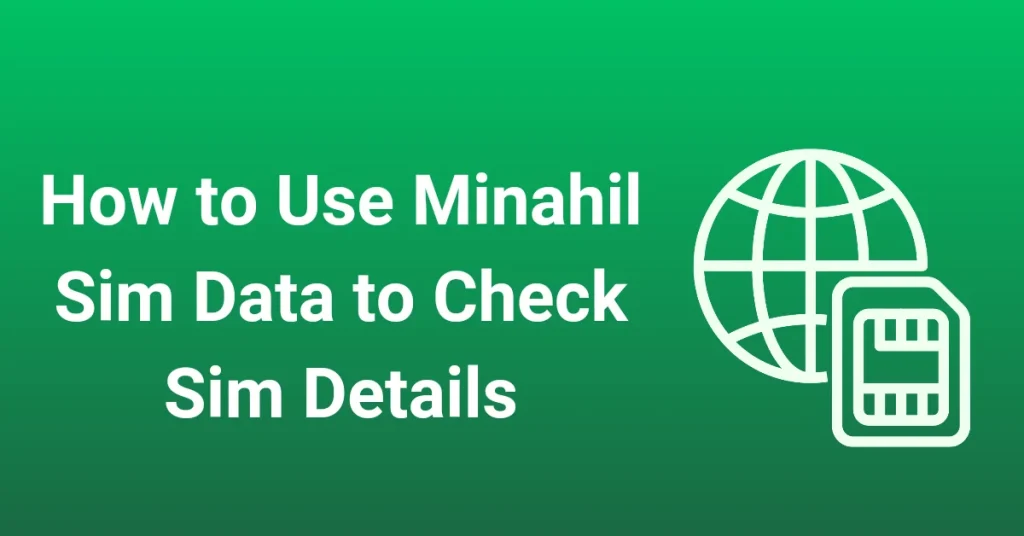 How to Use of Minahil Sim Data to check sim details