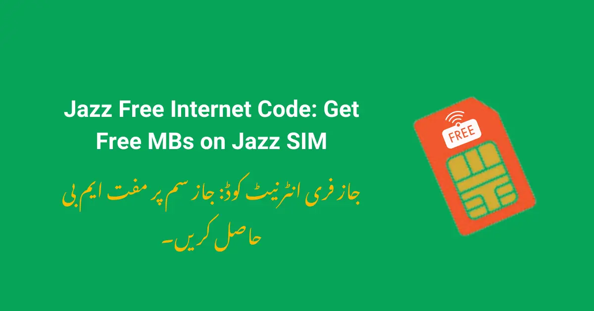 Jazz Free Internet Code: Get Free MBs on Jazz SIM